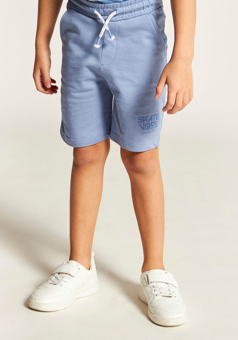 Juniors Solid Shorts with Drawstring Closure and Pockets-Shorts-image-1