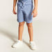 Juniors Solid Shorts with Drawstring Closure and Pockets-Shorts-thumbnail-1