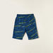Juniors Printed Shorts with Drawstring Closure and Pockets-Shorts-thumbnailMobile-3