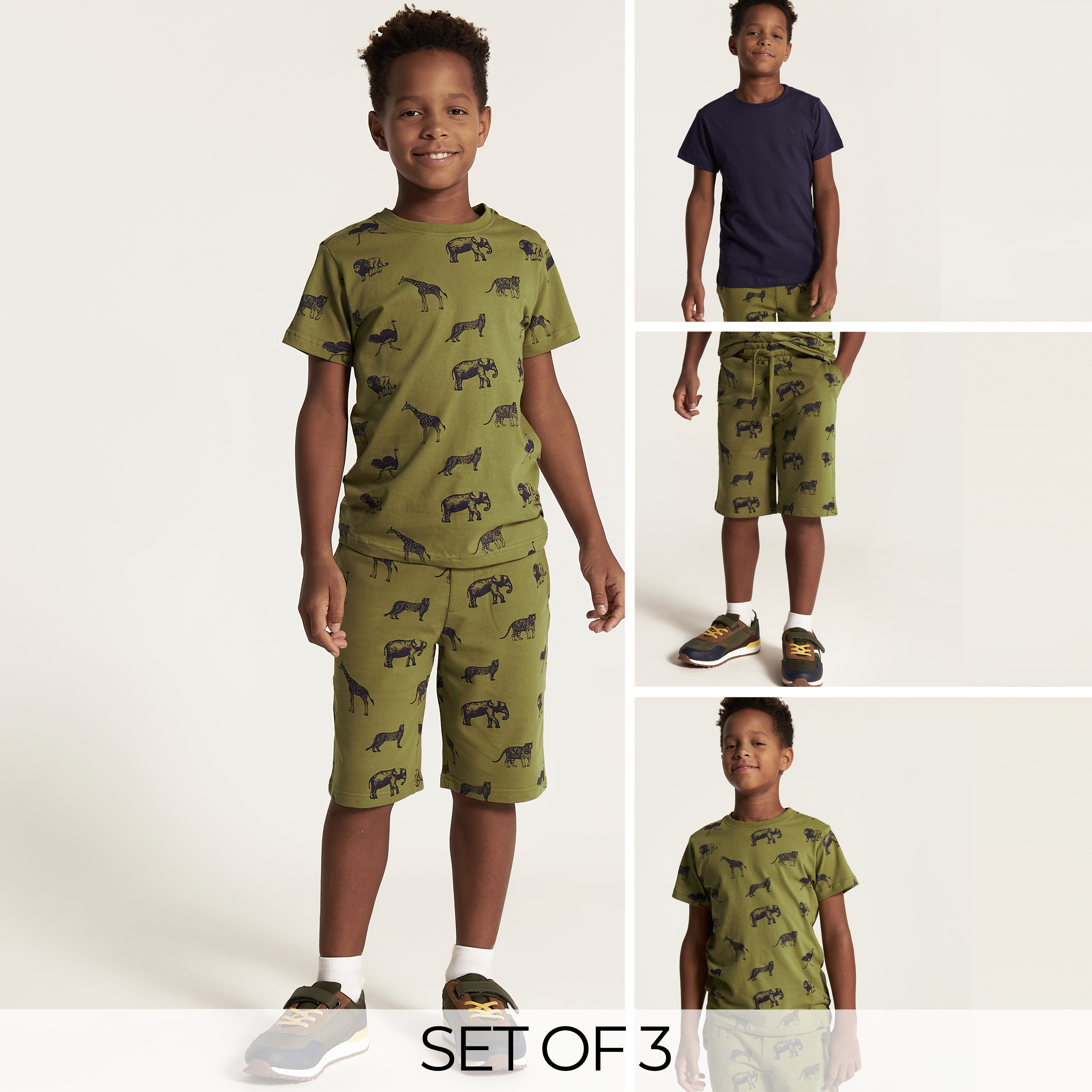 طقم تيشيرت وشورت 3 قطع من جونيورز-boys-clothing-setsandcoords-image-1