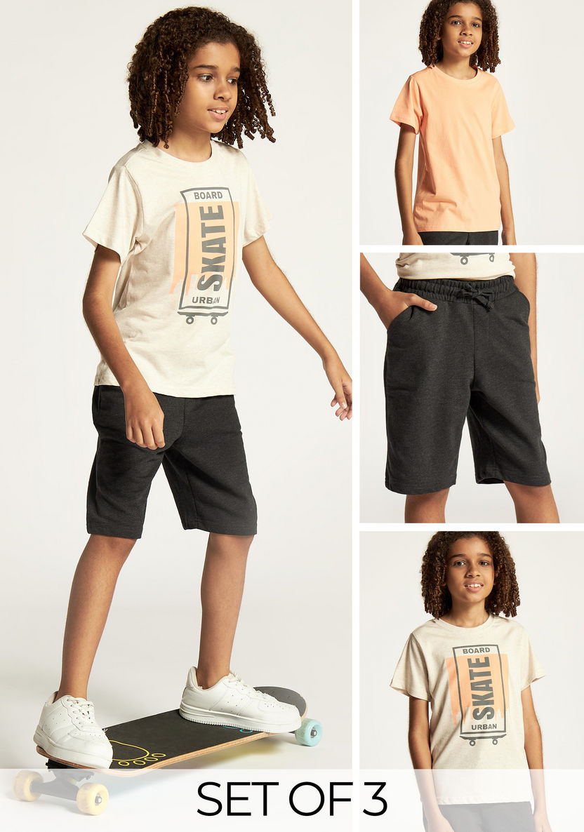 Juniors 2-Piece T-shirt and Shorts Set-Clothes Sets-image-0