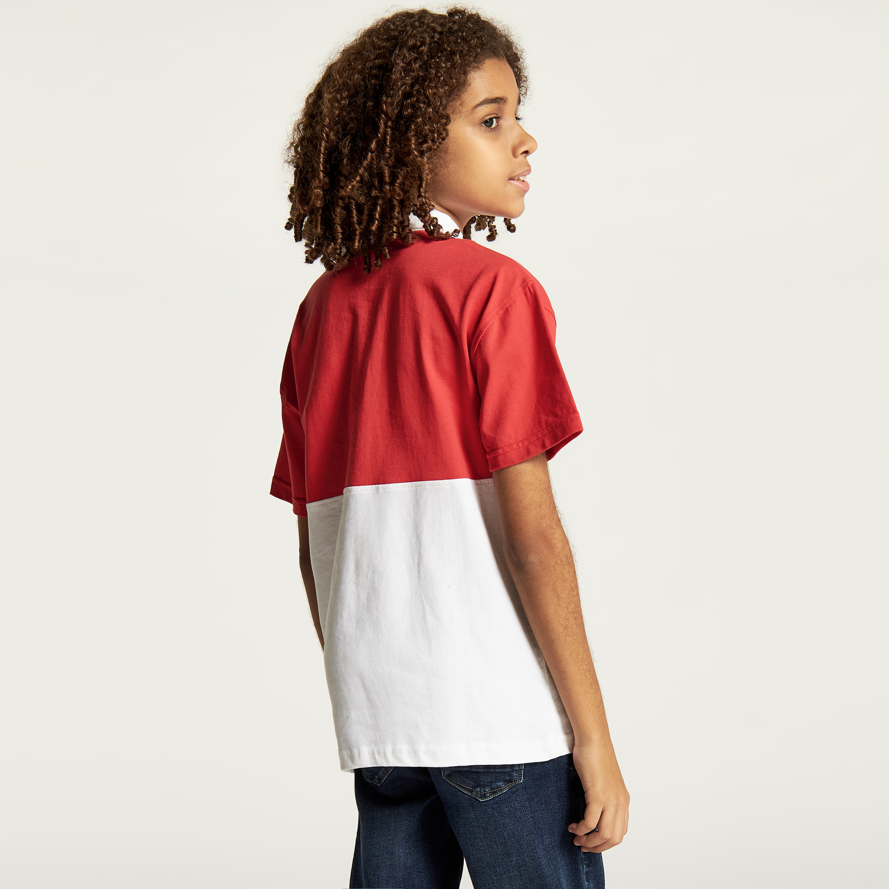 Juniors Colourblock Polo T-shirt with Short Sleeves-boys-clothing-tshirtsandpolos-image-4