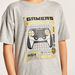 Juniors Embossed T-shirt with Crew Neck and Short Sleeves-T Shirts-thumbnail-2