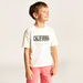 Juniors Embroidered T-shirt with Crew Neck and Short Sleeves-T Shirts-thumbnail-1