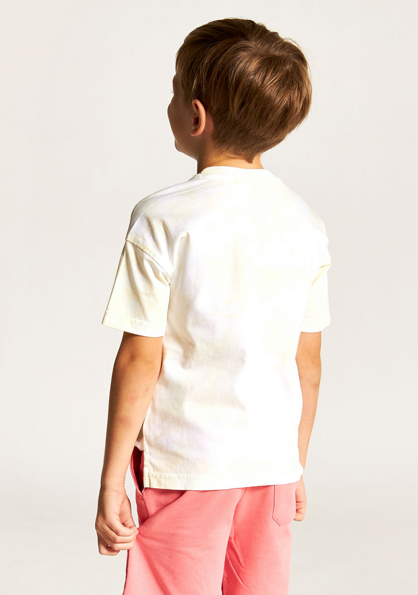Juniors Embroidered T-shirt with Crew Neck and Short Sleeves-T Shirts-image-3