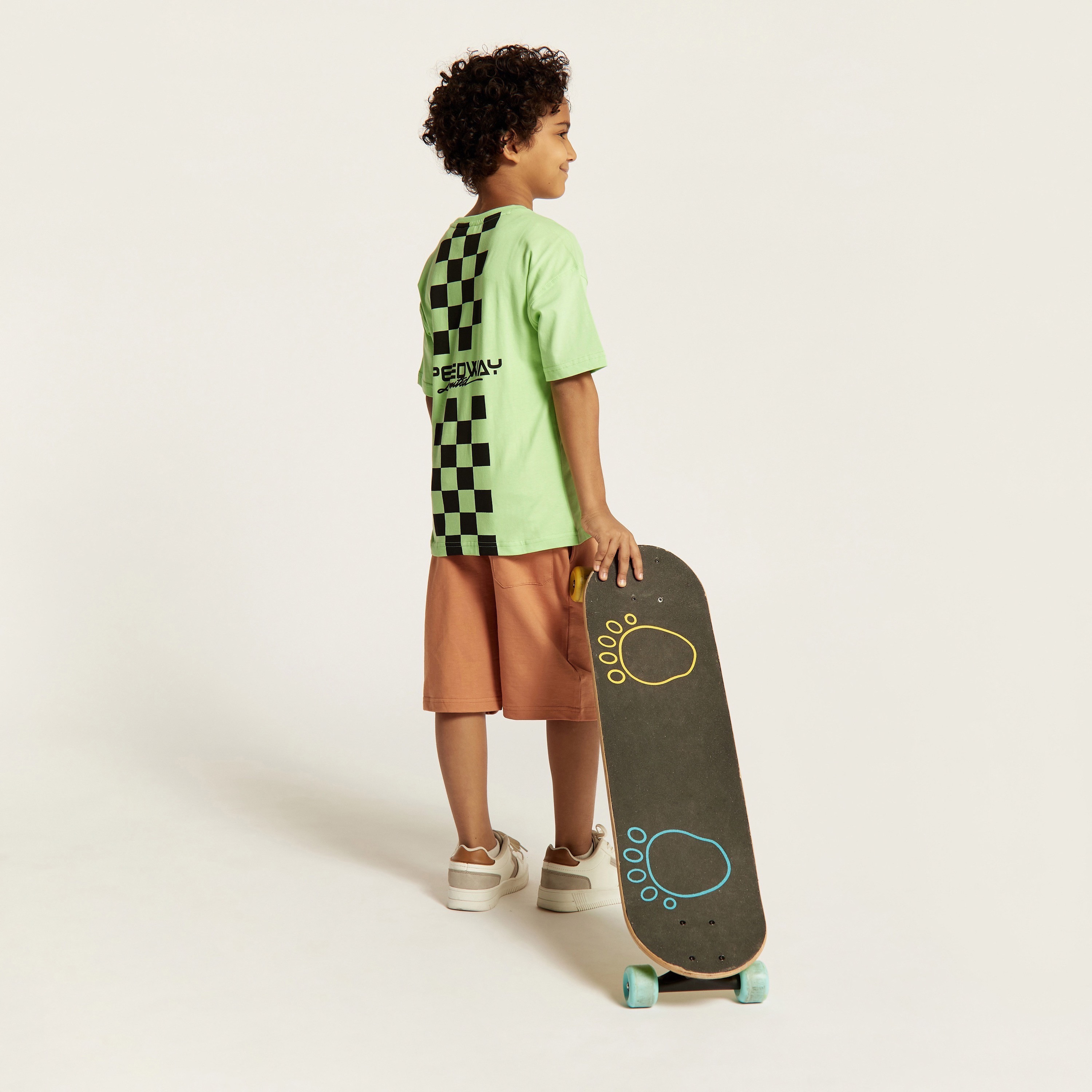 Juniors Printed Crew Neck T-shirt with Short Sleeves-boys-clothing-tshirtsandpolos-image-1