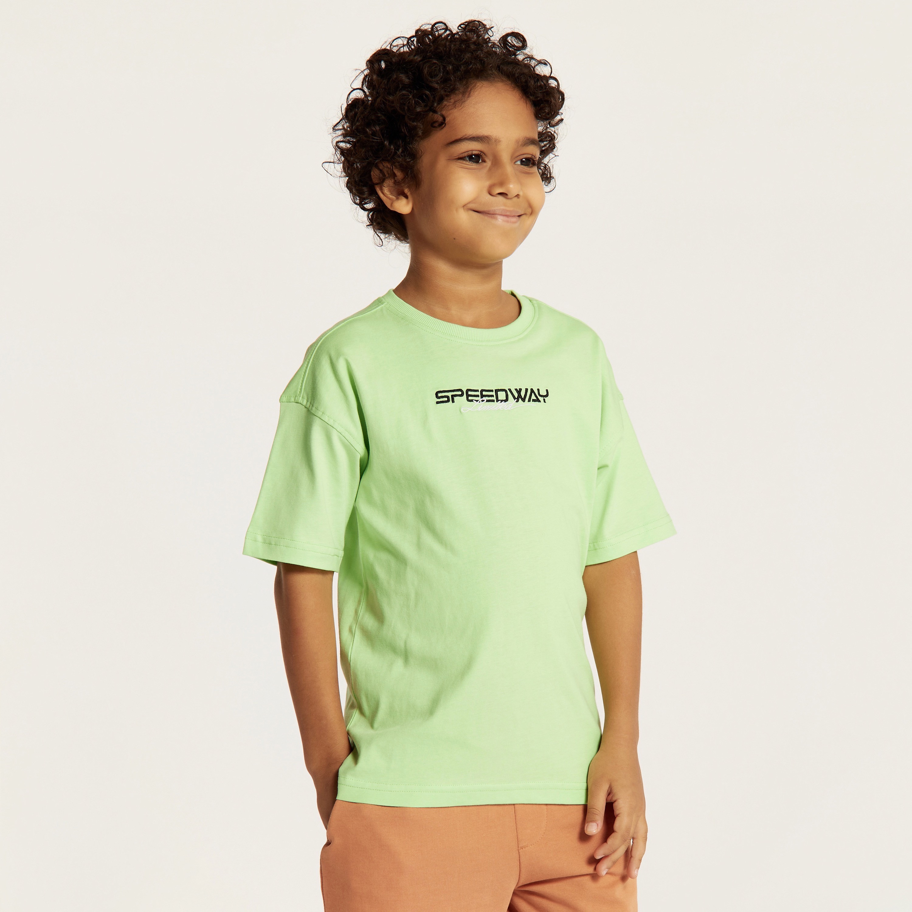 Juniors Printed Crew Neck T-shirt with Short Sleeves-boys-clothing-tshirtsandpolos-image-2