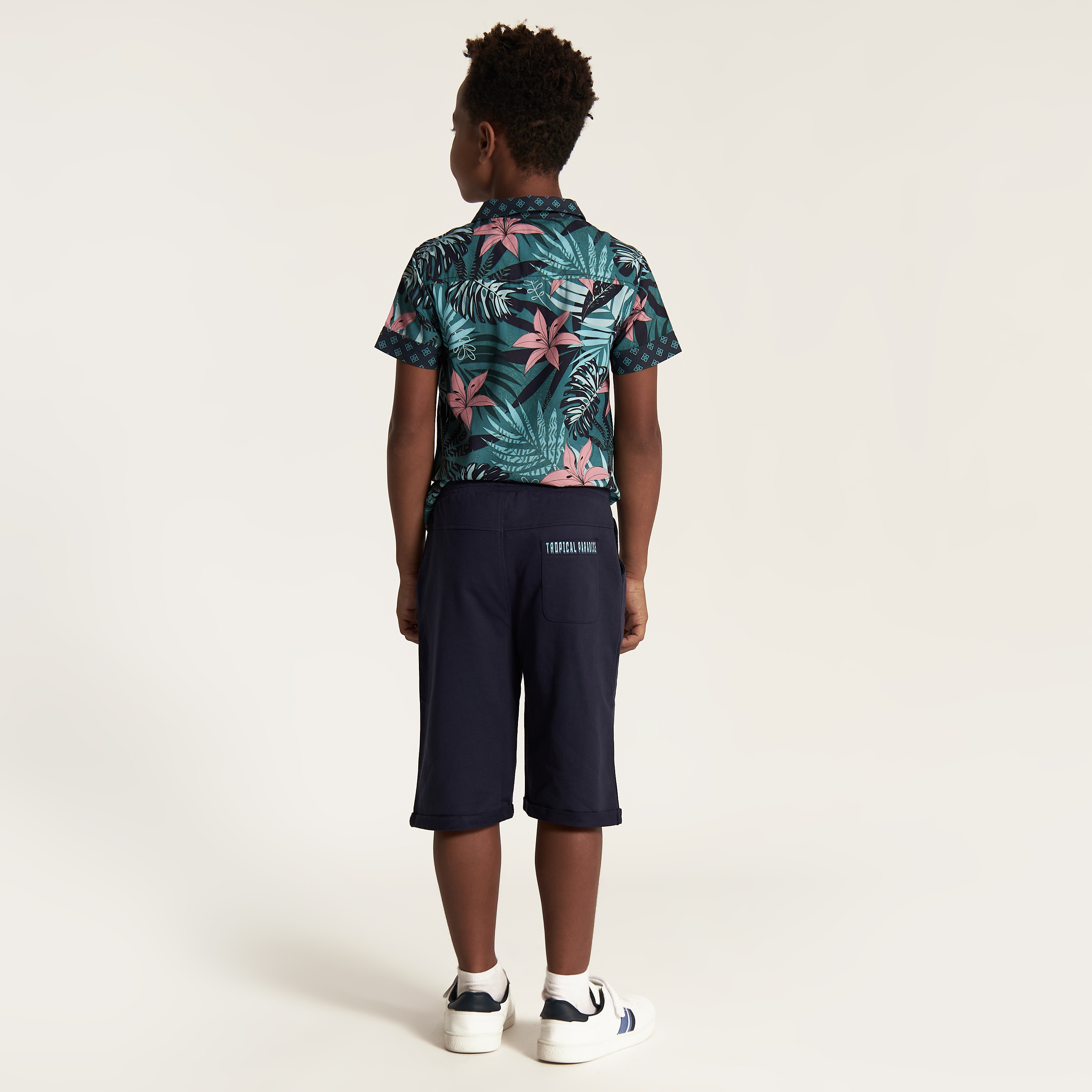 Juniors Solid Shorts with Drawstring Closure and Pockets-boys-clothing-bottoms-shorts-image-4