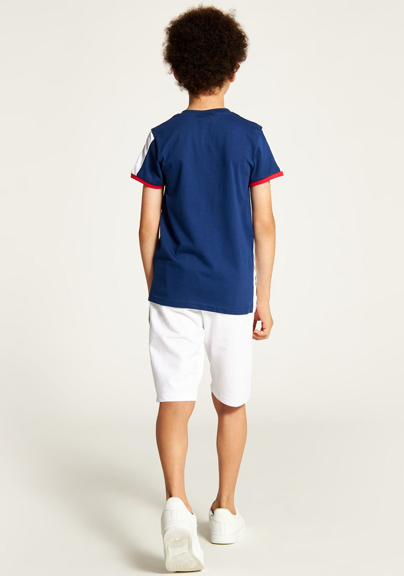 Juniors Printed Short Sleeves T-shirt and Shorts Set-Clothes Sets-image-3