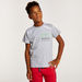 XYZ Printed T-shirt with Crew Neck and Short Sleeves-Tops-thumbnail-1