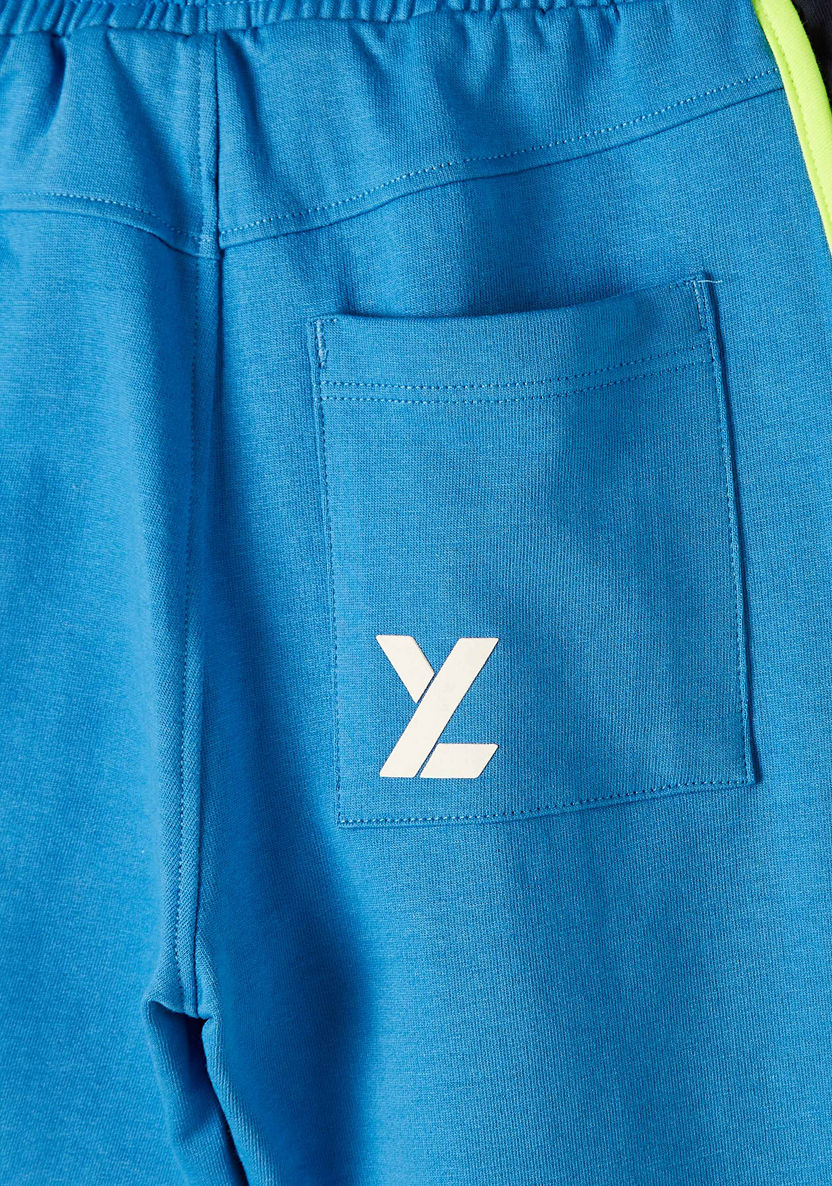 XYZ Printed Shorts with Drawstring Closure and Pocket-Bottoms-image-2