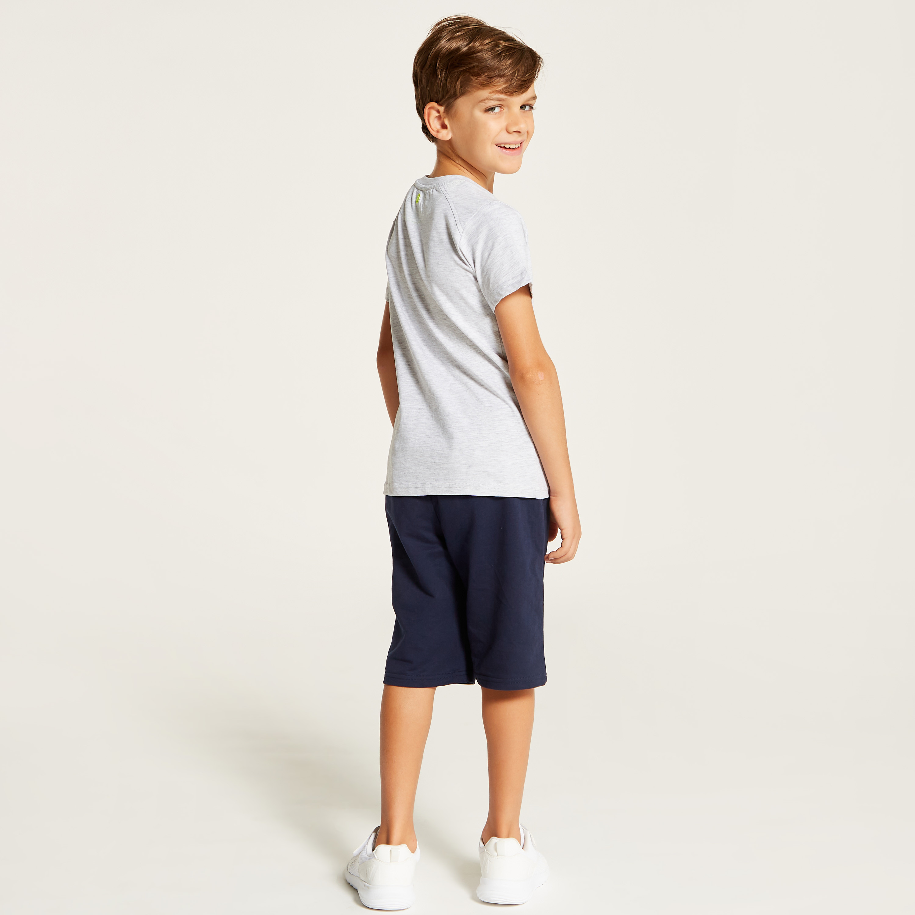 XYZ Printed Crew Neck T-shirt and Shorts Set-boys-clothing-sportswear-sets-image-5
