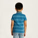 Lee Cooper Striped Polo T-shirt with Short Sleeves and Button Closure-T Shirts-thumbnail-3