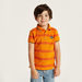 Lee Cooper Striped Polo T-shirt with Short Sleeves and Button Closure-T Shirts-thumbnail-0