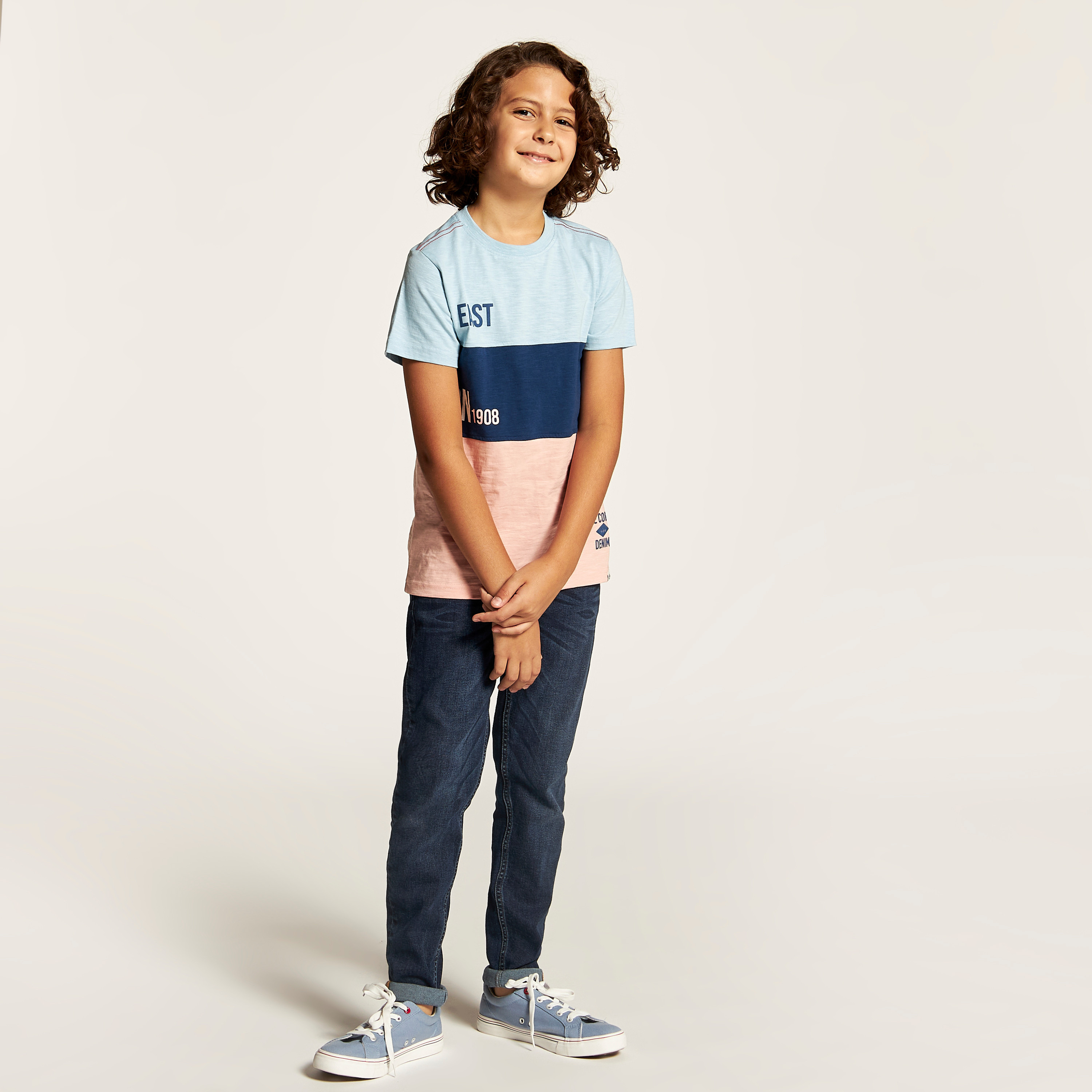 Lee Cooper Printed T-shirt with Crew Neck and Short Sleeves-boys-clothing-tshirtsandpolos-image-1