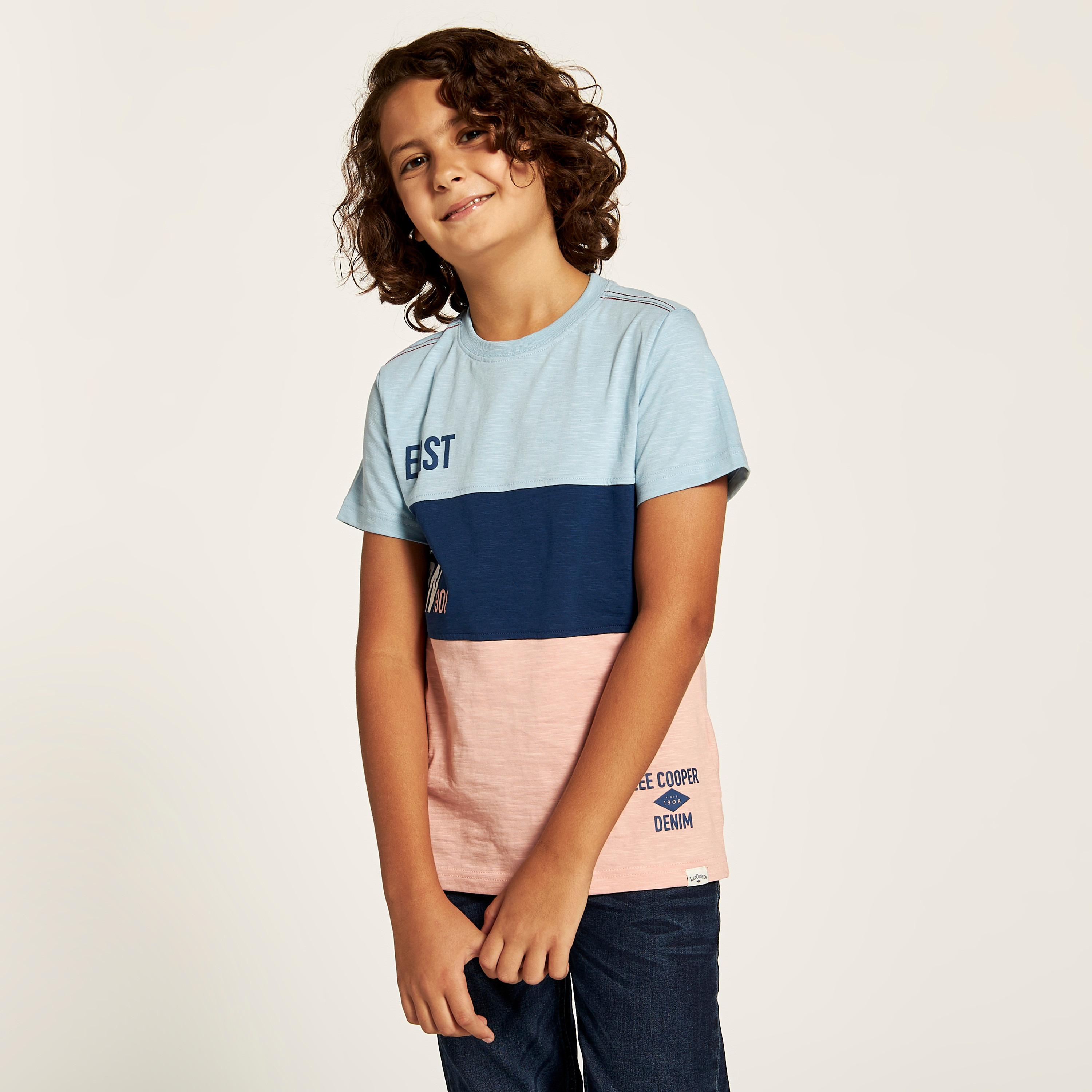 Lee Cooper Printed T-shirt with Crew Neck and Short Sleeves-boys-clothing-tshirtsandpolos-image-2