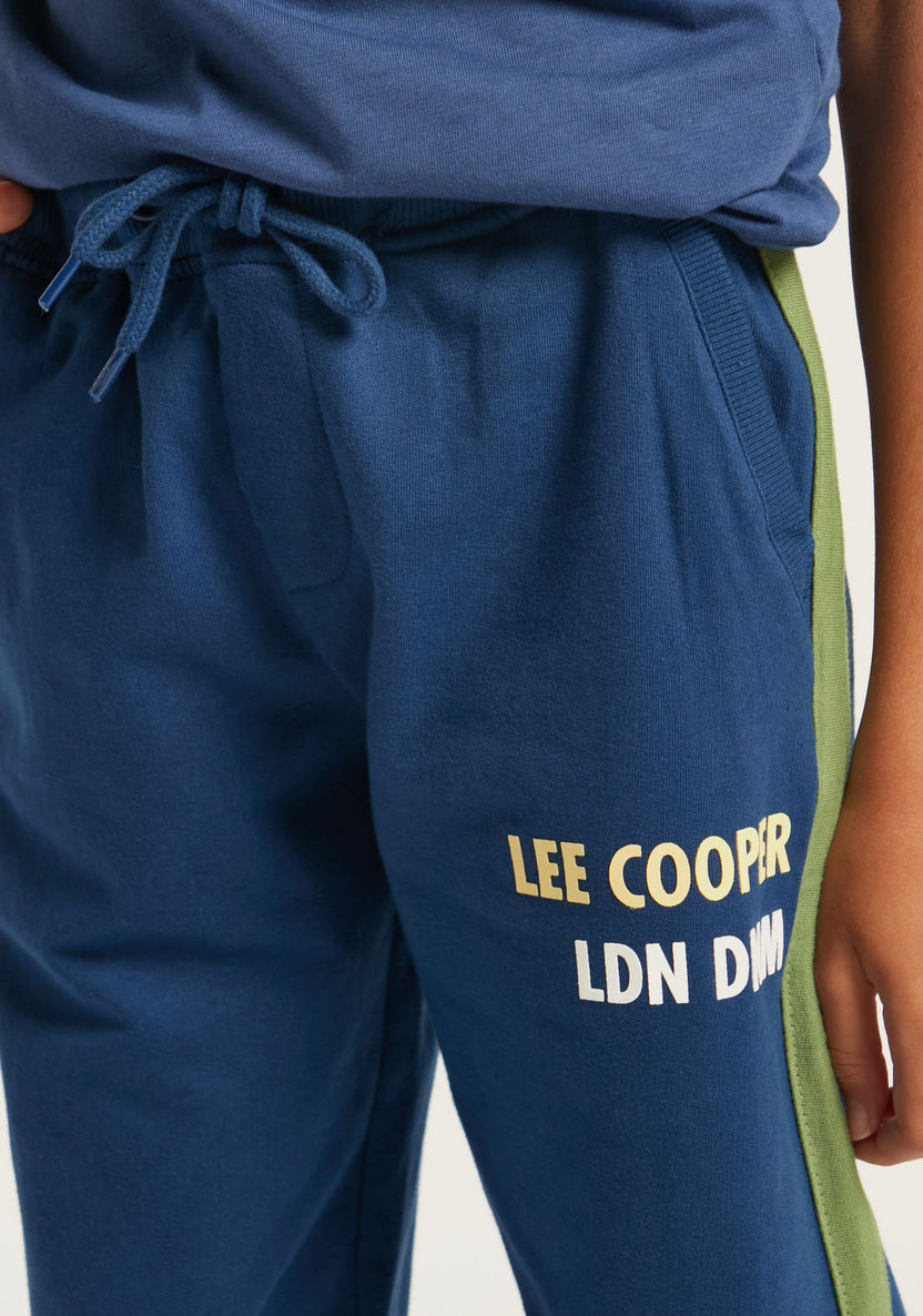Lee Cooper Printed Knit Pants with Pockets and Drawstring Closure-Pants-image-2