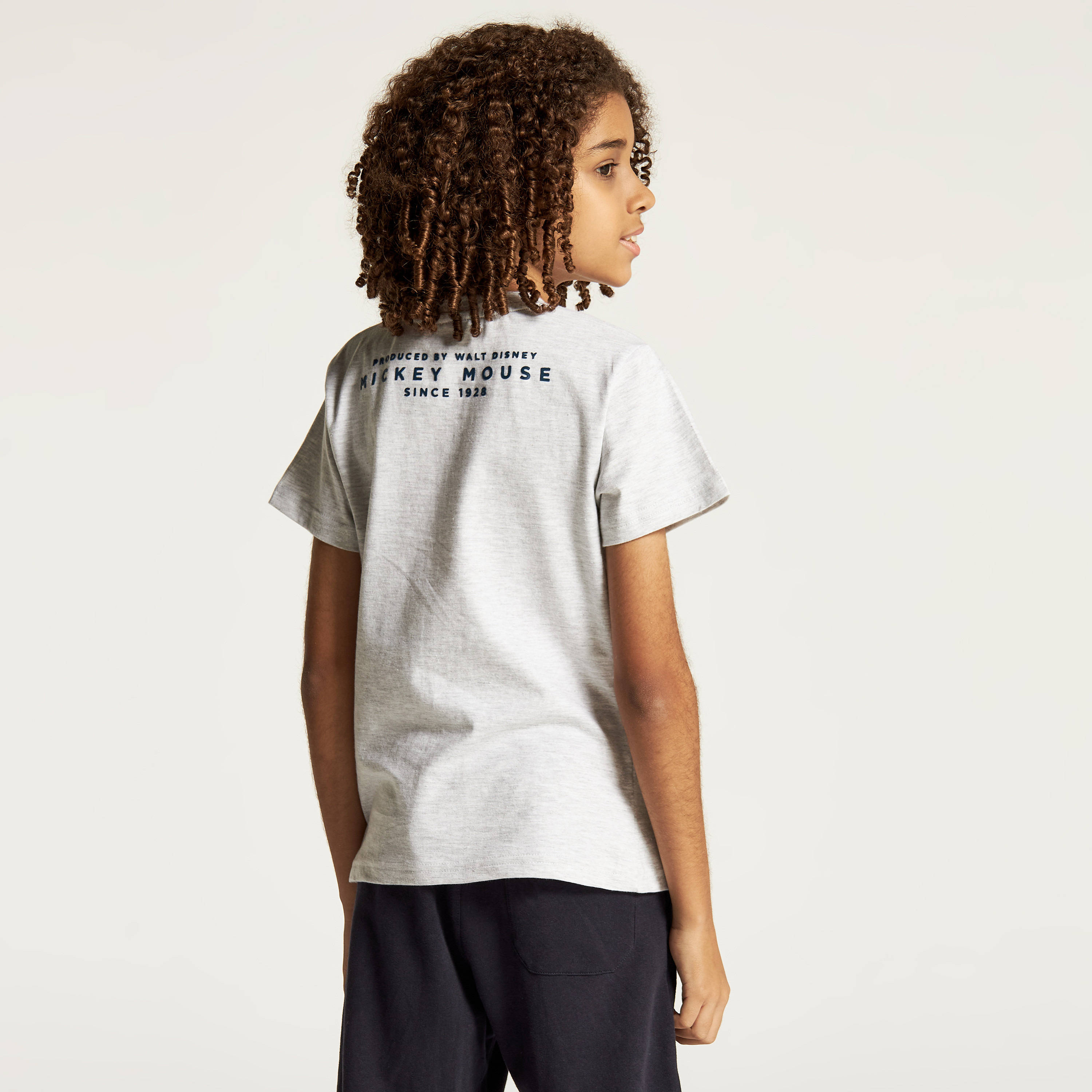 Disney Mickey Mouse Print Round Neck T-shirt with Short Sleeves-boys-clothing-tshirtsandpolos-image-4