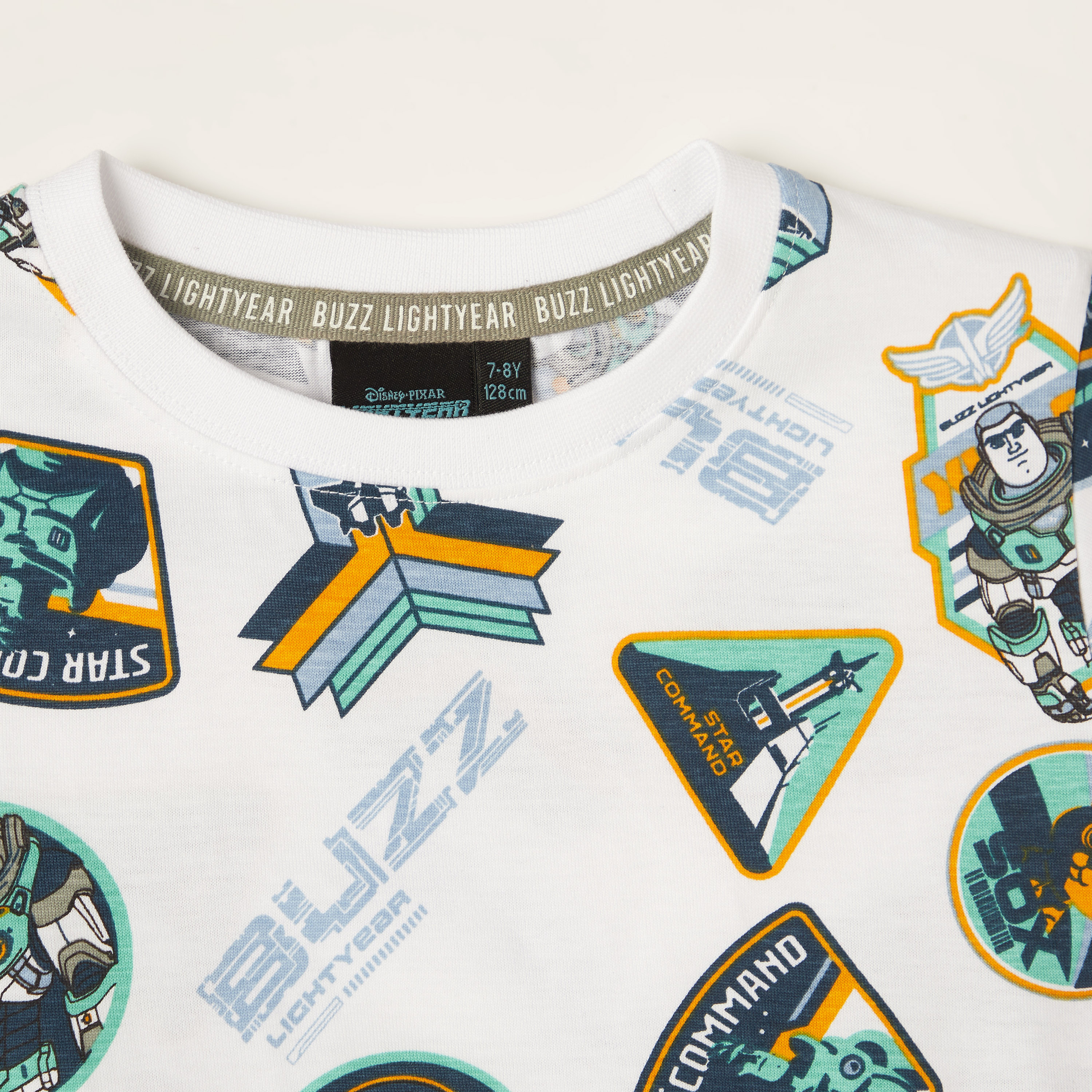Disney Buzz Lightyear Graphic Crew Neck T-shirt with Short Sleeves-boys-clothing-tshirtsandpolos-image-2