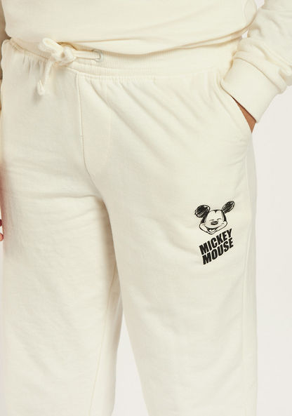 Disney Mickey Mouse Print Joggers with Drawstring Closure and Pockets-Joggers-image-2