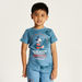 Disney Mickey Mouse Print Crew Neck T-shirt and Shorts Set-Clothes Sets-thumbnail-1