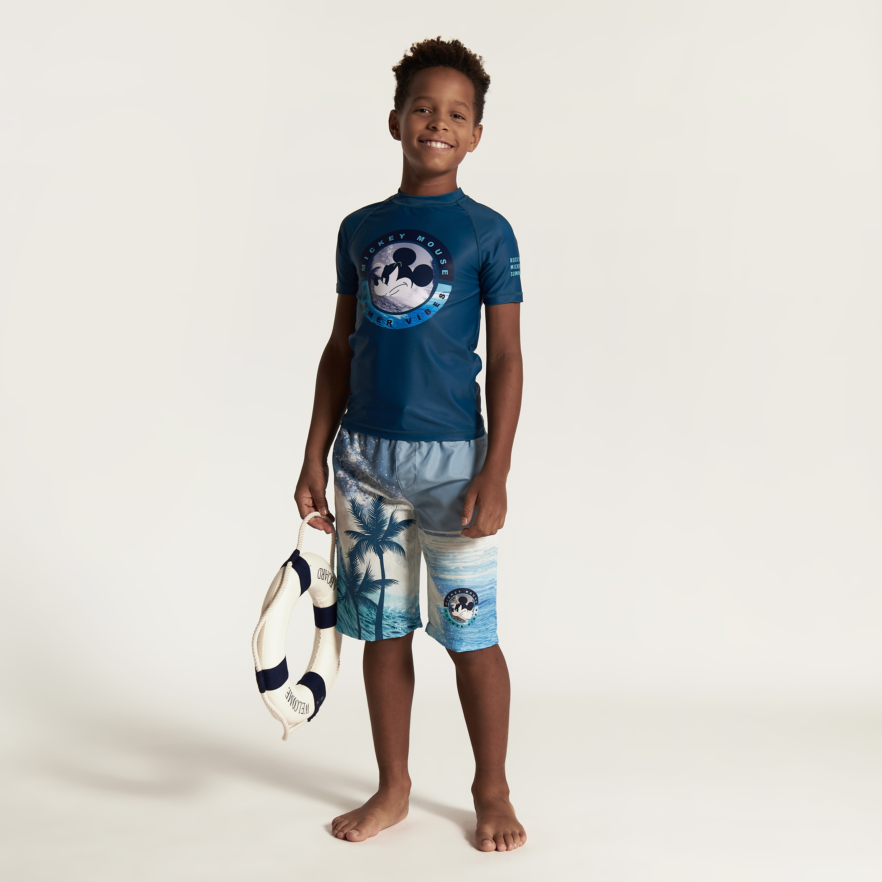 طقم سباحة واقي من الطفح الجلدي قطعتين بطبعات ميكي ماوس من ديزني-boys-clothing-sportswear-swimwear-image-1
