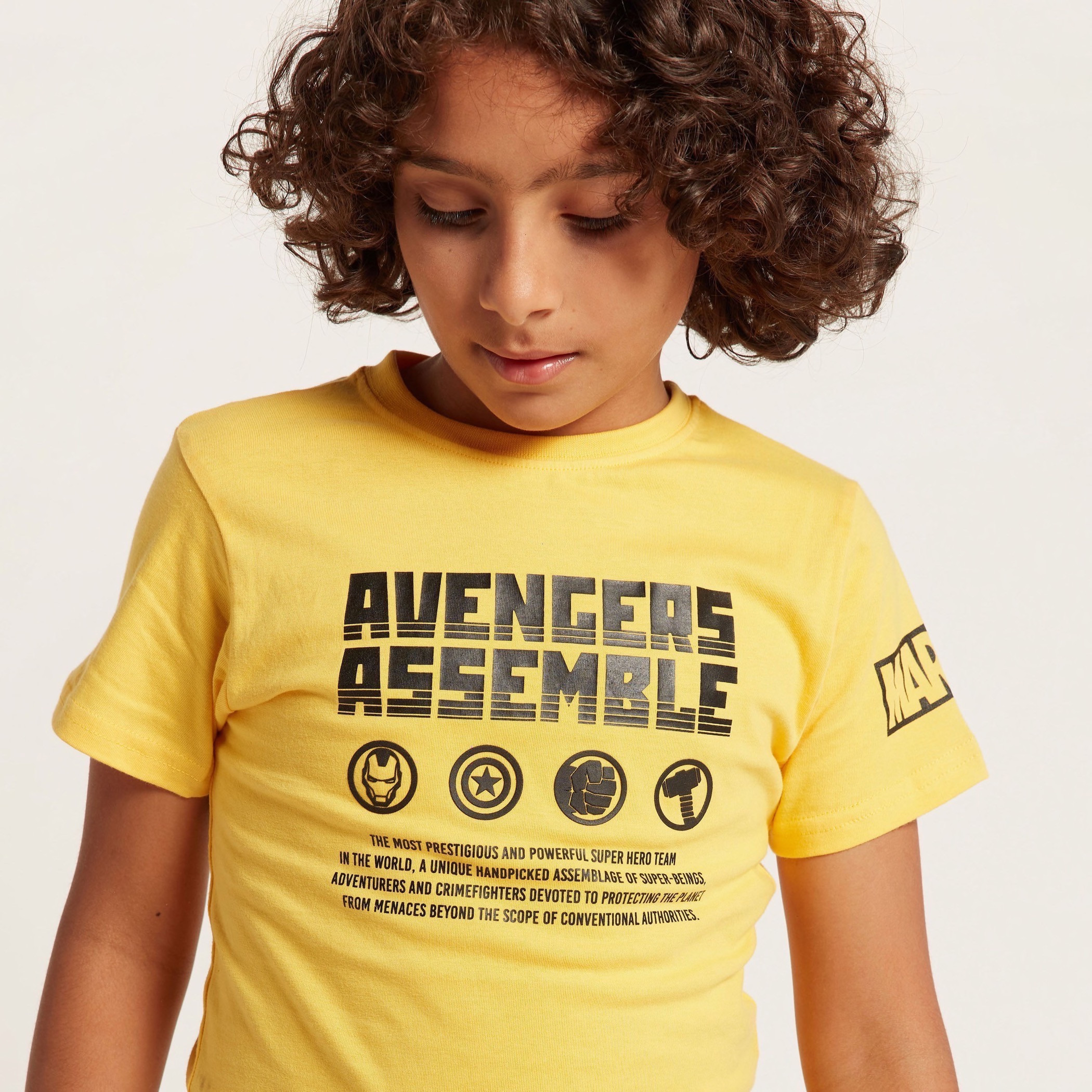 Avengers Print T-shirt with Short Sleeves-boys-clothing-tshirtsandpolos-image-3