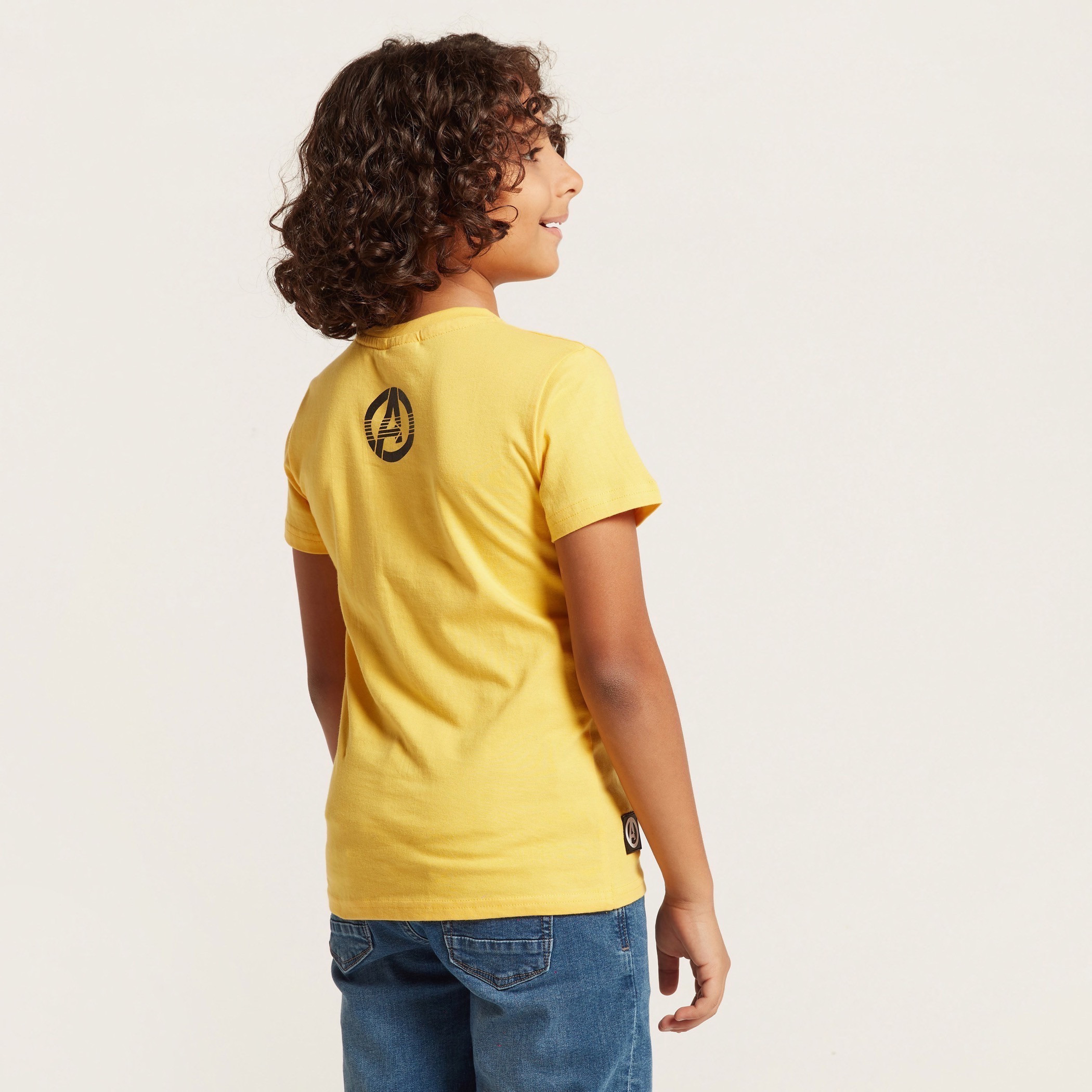 Avengers Print T-shirt with Short Sleeves-boys-clothing-tshirtsandpolos-image-4