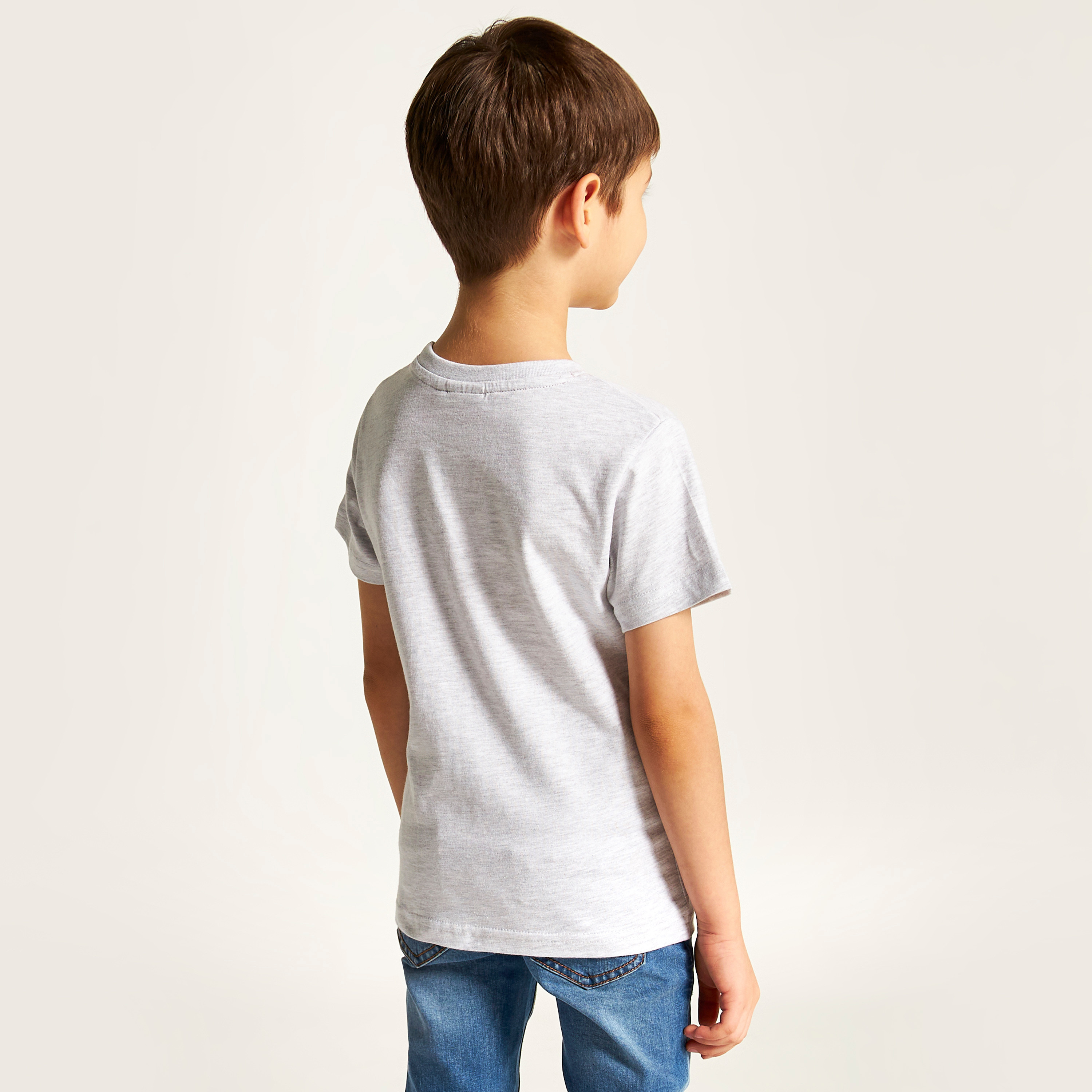 Thor Print Crew Neck T-shirt with Short Sleeves-boys-clothing-tshirtsandpolos-image-4