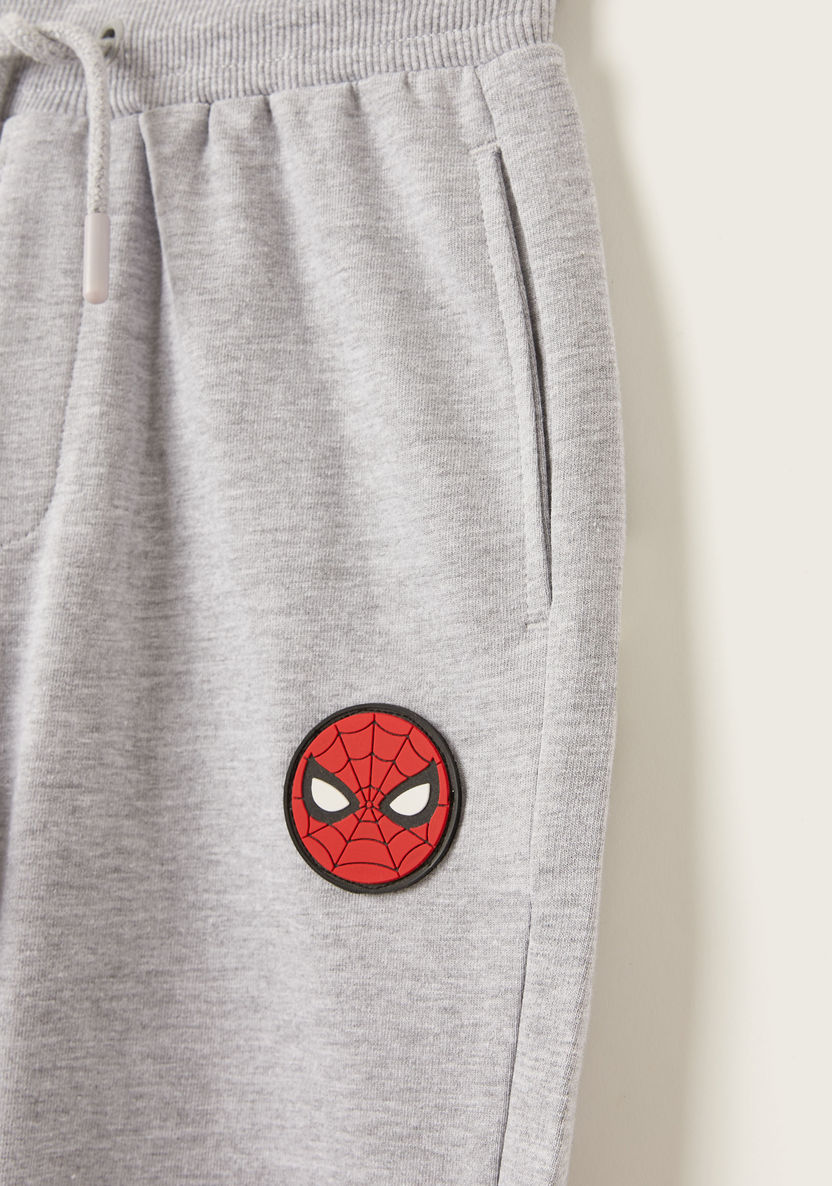 Spider-Man Print Shorts with Pockets and Drawstring Closure-Shorts-image-2