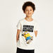 Minion Print Round Neck T-shirt with Short Sleeves-T Shirts-thumbnail-1