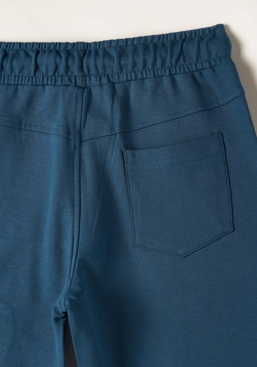 Juniors Patchwork Detail Shorts with Drawstring Closure and Pockets-Shorts-image-4