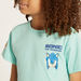 SEGA Sonic The Hedgehog Print Crew Neck T-shirt with Short Sleeves-T Shirts-thumbnail-2