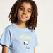 Snoopy Print T-shirt with Round Neck and Short Sleeves-T Shirts-thumbnail-3