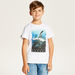 Juniors Printed T-shirt with Crew Neck and Short Sleeves-T Shirts-thumbnail-1