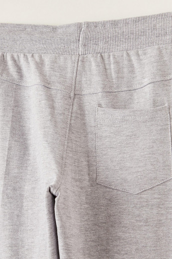 Batman Print Knit Pants with Pockets and Drawstring Closure