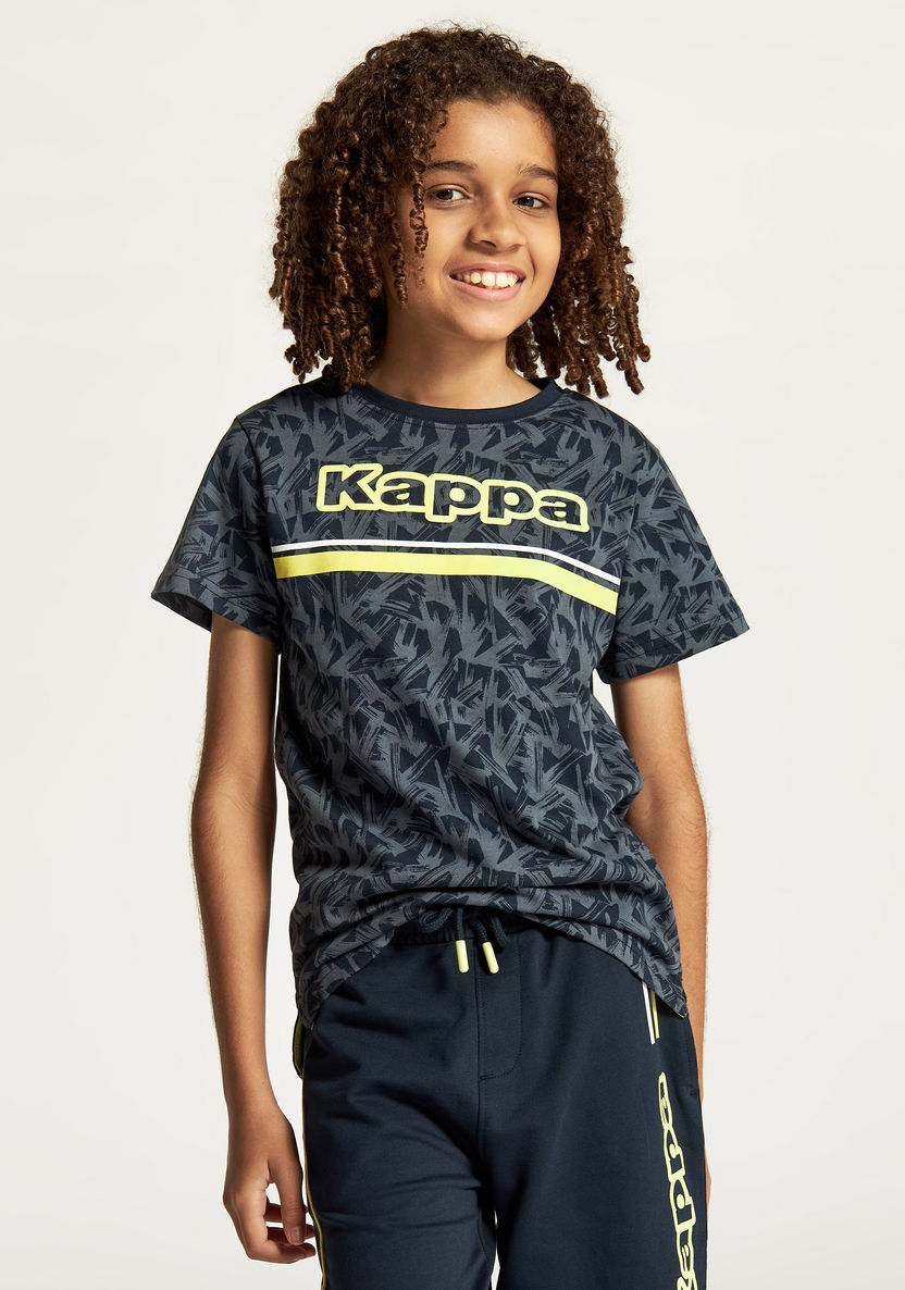 Kappa Printed T-shirt with Crew Neck and Short Sleeves-Tops-image-0