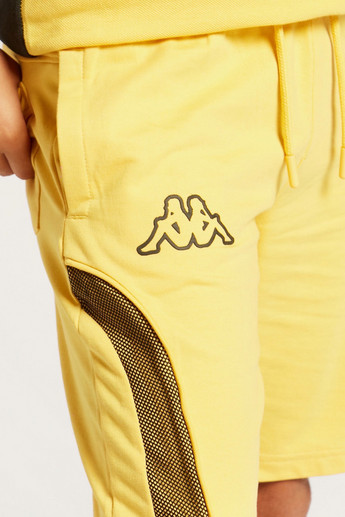 Kappa Logo Detail Shorts with Drawstring Closure and Pockets