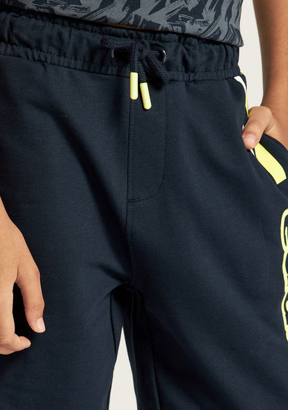 Kappa Printed Shorts with Drawstring Closure and Pockets