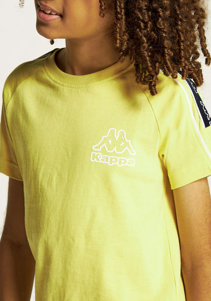 Kappa Logo Print Crew Neck T-shirt and Shorts Set