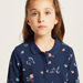 Juniors All-Over Printed T-shirt with Long Sleeves and Polo Neck-T Shirts-thumbnail-2