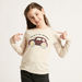 Juniors Graphic Print T-shirt with Long Sleeves and Sequin Detail-T Shirts-thumbnail-0