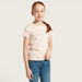 Juniors All over Print Round Neck T-shirt with Short Sleeves-T Shirts-thumbnail-0