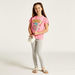 Juniors Embellished Round Neck T-shirt with Short Sleeves-T Shirts-thumbnail-1