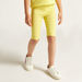Juniors Striped Mid-Rise Shorts with Elasticated Waistband-Shorts-thumbnail-0