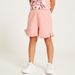 Juniors Solid Mid-Rise Shorts with Elasticated Waistband and Pockets-Shorts-thumbnail-0