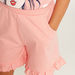 Juniors Solid Mid-Rise Shorts with Elasticated Waistband and Pockets-Shorts-thumbnail-2