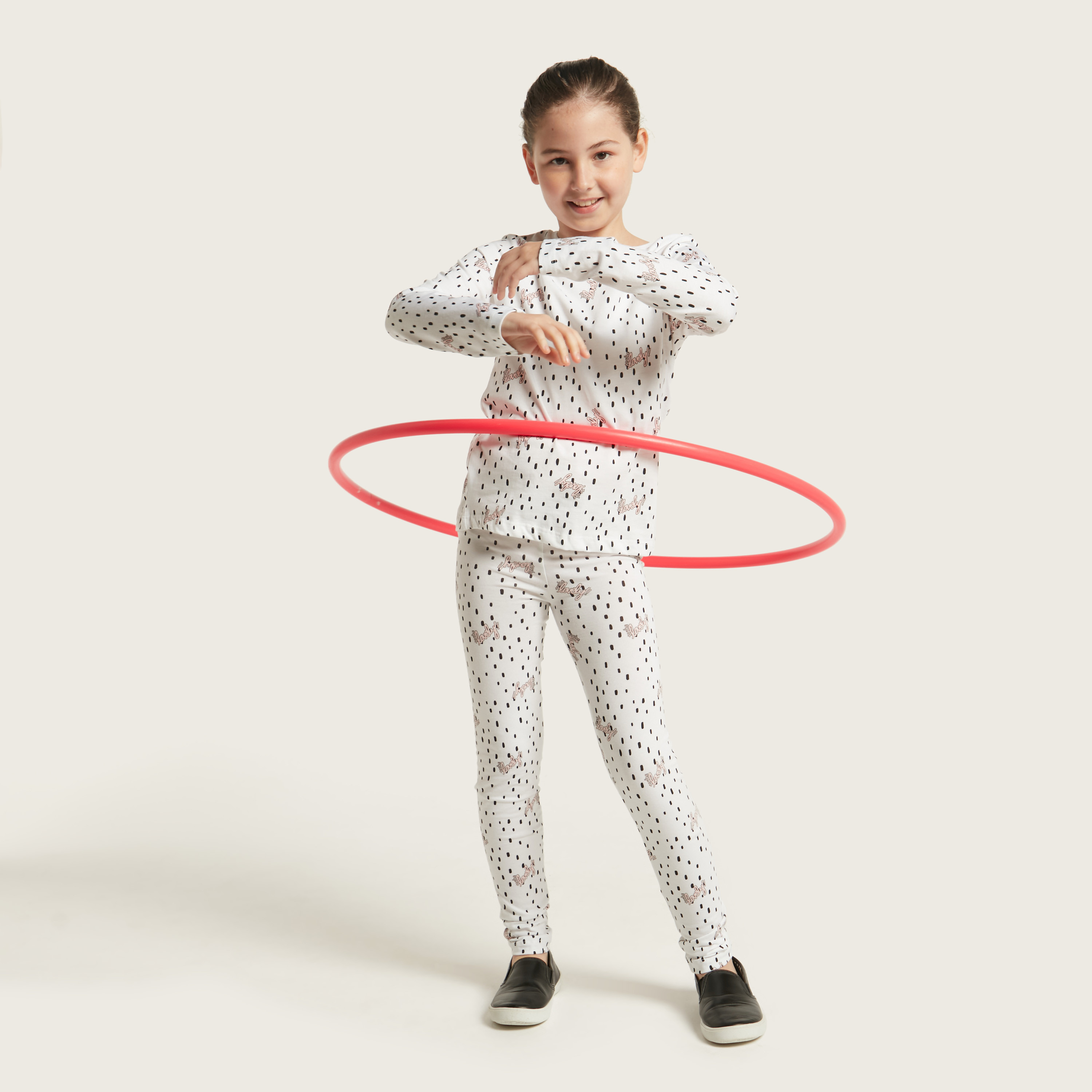 Juniors All-Over Printed Leggings with Elasticated Waistband-girls-clothing-bottoms-leggings-image-1
