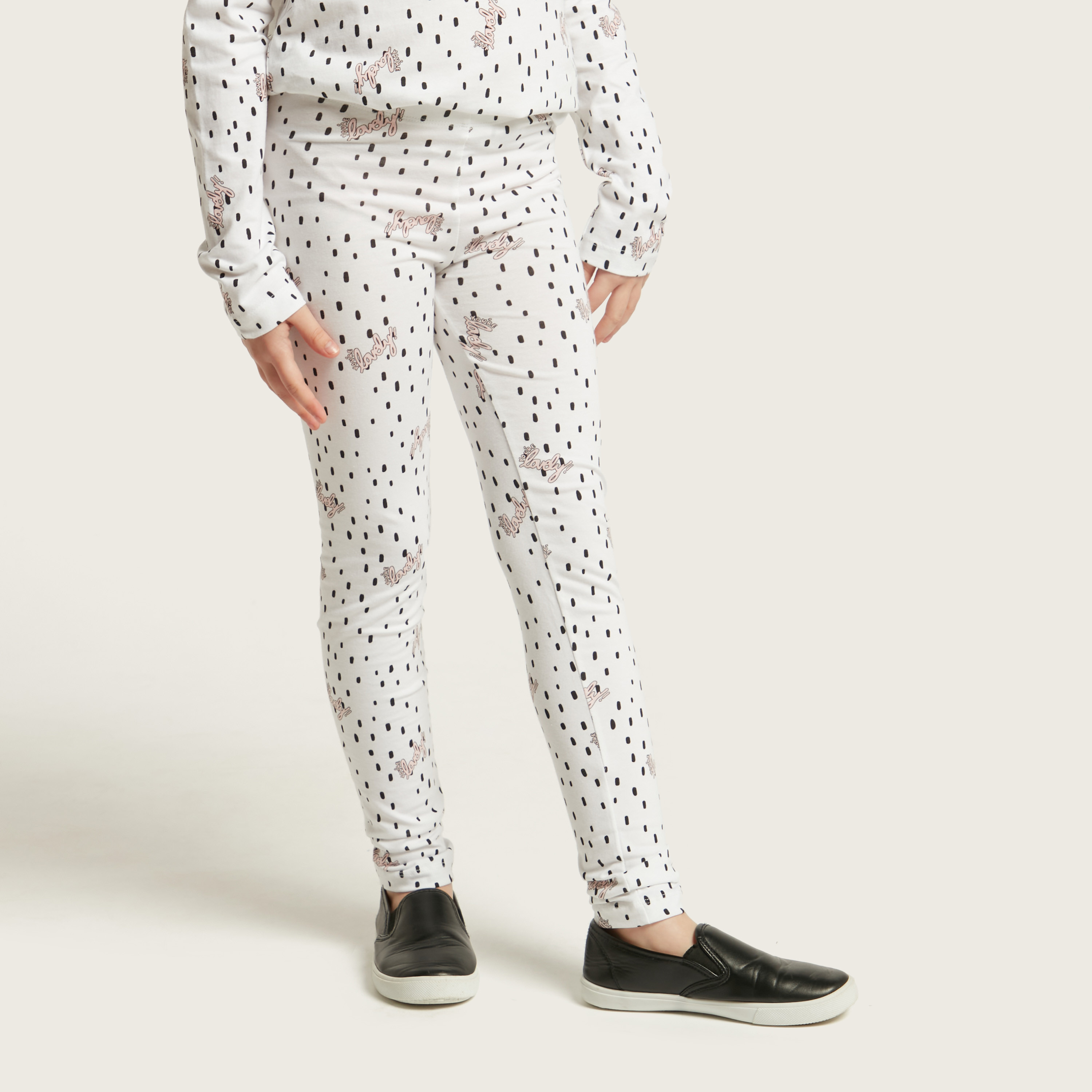 Juniors All-Over Printed Leggings with Elasticated Waistband-girls-clothing-bottoms-leggings-image-2