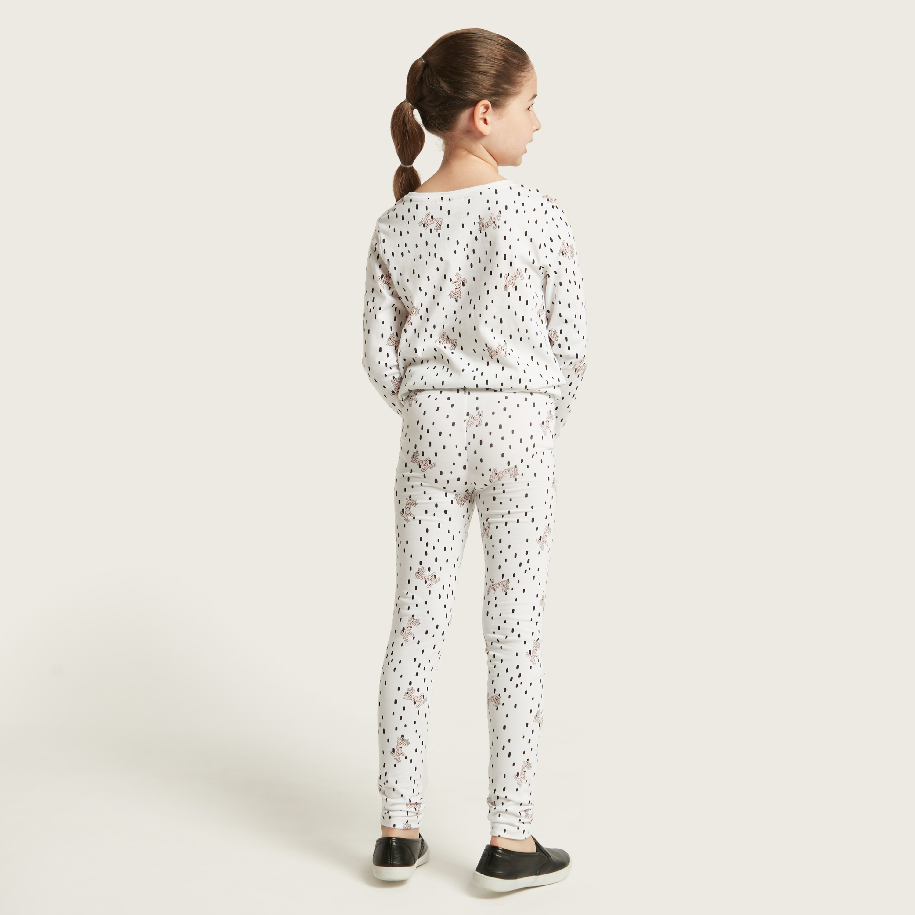 Juniors All-Over Printed Leggings with Elasticated Waistband-girls-clothing-bottoms-leggings-image-4